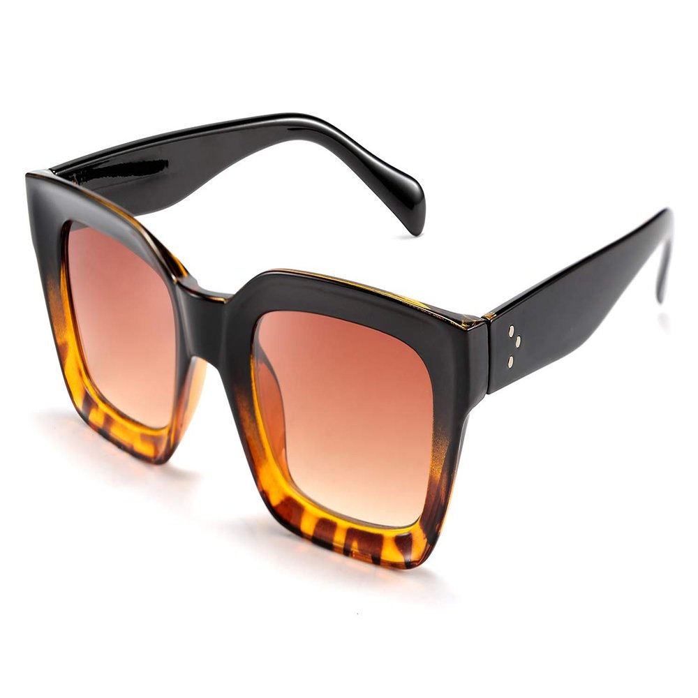 FEISEDY Classic Women Sunglasses Fashion Thick Square Sun Glasses Chunky Frame UV400 B2471