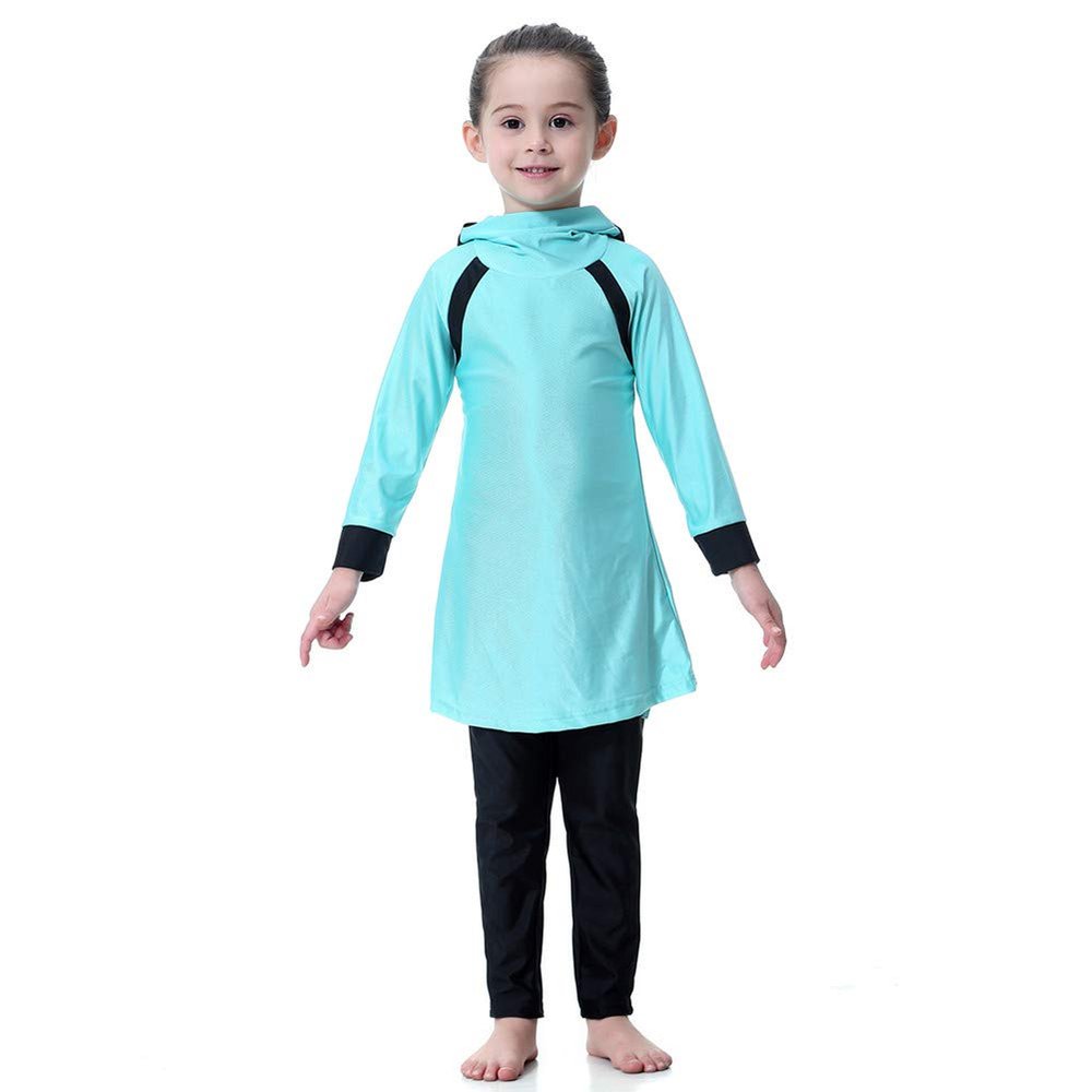 KXCFCYS Swimwear for Girls Kid Modest Swimsuits Swimming Beachwear Long-Sleeve Surfing Suit