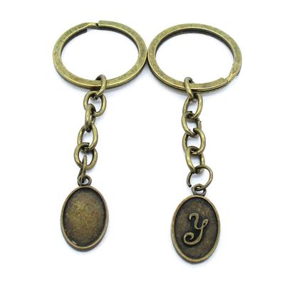 5 Items Keychain Keyring Key Tags Chains Rings Jewelry Bag Charms AA441 Y Alphabet Sign Tag