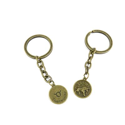 5 Items Keychain Keyring Key Tags Chains Rings Jewelry Bag Charms X2KA6 Taurus Tag