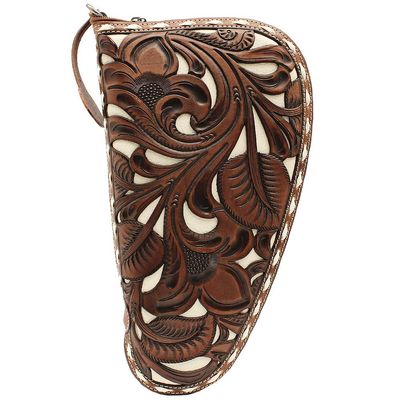 Nocona Western Gun Case Zip Laced Edge Floral M Brown N7600412