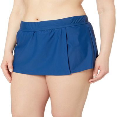 Catalina Women's Swim Women's Plus-Size Plus-Size Skirted Bikini Swim Bottom Swimsuit Swimwear, Navy, 3X