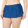 Catalina Women's Swim Women's Plus-Size Plus-Size Skirted Bikini Swim Bottom Swimsuit Swimwear, Navy, 3X view 1