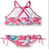 Kanu Surf Girls' Little Charlotte Floral Halter Tankini Beach Sport 2-Piece Swimsuit, Pink, 4 view 2