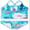 Kanu Surf girls Charlotte Flounce Tankini Beach Sport 2-piece Two Piece Swimsuit, Paige Aqua Floral, 10 US view 1