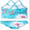 Kanu Surf girls Charlotte Flounce Tankini Beach Sport 2-piece Two Piece Swimsuit, Paige Aqua Floral, 10 US view 2