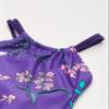 Kanu Surf Girls' Big Paige Floral Halter Top Beach Sport 1-Piece Swimsuit, Purple, 12 view 3