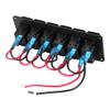 6 Gang LED Switch Panel,12-24V 6 Gang Rocker Switch Panel for Car RV Boat Yacht Marine(Blue LED) view 3