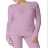 Cuddl Duds ClimateRight Long Sleeve Crew Stretch Fleece (L - Rose Heather) view 1