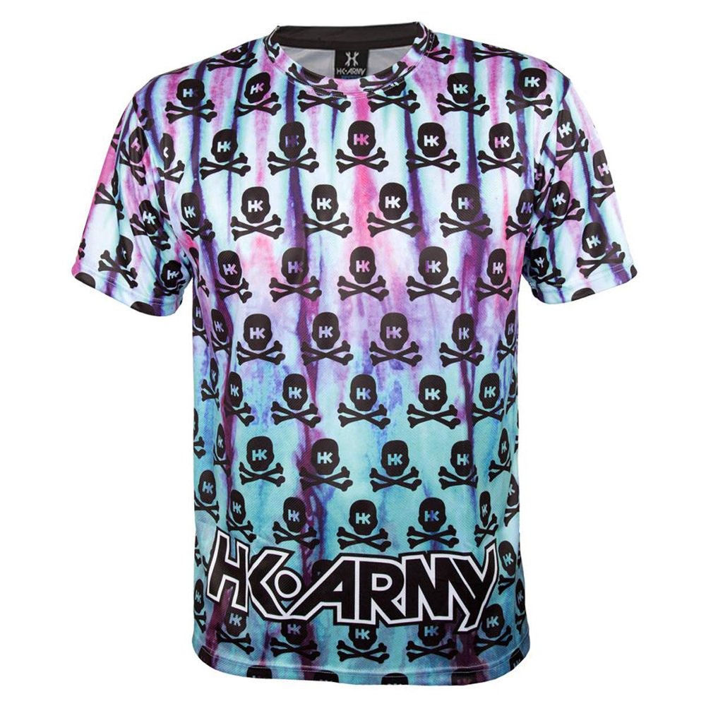HK Army Dri Fit T-Shirt - All Over - Tie Dye Skulls - Small