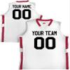 Custom Basketball Jersey Old School Style White and Cardinal Red Adult X-Large view 1