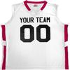 Custom Basketball Jersey Old School Style White and Cardinal Red Adult X-Large view 2
