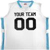 Custom Basketball Jersey Old School Style White and Light Blue Adult X-Large view 2