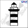 Eyecandy Decals Harbour Town South Carolina Lighthouse 6 INCH Decal Sticker Black view 1