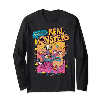 Aaahh!!! Real Monsters Classic Retro Poster Long Sleeve Long Sleeve T-Shirt