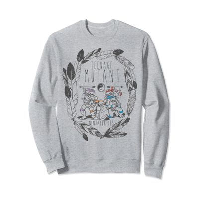 Teenage Mutant Ninja Turtles Dark Circle Feather Long Sleeve Sweatshirt