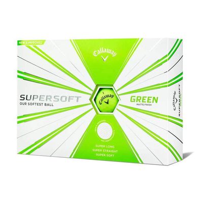 Callaway Supersoft 2019 Golf Ball (12 Ball Pack, Matte Finish, Green), One Size (642845612)