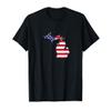 4th Of July Michigan State American Flag Party T-Shirt for Women Kids Men view 1