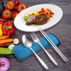Ktdzone 3 PCS Fork Spoon Chopsticks Travel Stainless Steel Cutlery Portable Camping Bag Picnic Sky Blue view 4