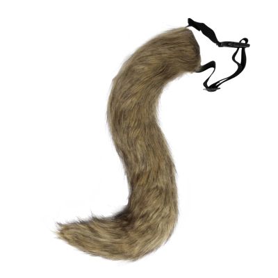 Anbiliwobo Wolf Tail Adjustable Belt Furry Cosplay Tail for Adults Faux Fur Fox Therian Tail Tail Costume Accessory