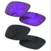 2 Pair Polarized Lens Replacement for Oakley Double Edge Black&Plasma Purple view 1