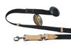 35' Flat Cotton Web Lunge Line with Bolt Snap & Rubber Stop - by Southwestern Equine (35', Black) view 2