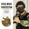 AOUTACC Airsoft Protective Gear Set, Half Face Mesh Mask with Ear Protection and Tactical Goggles for Adult Men Women BBS Paintball Shooting CS Survival Games Cosplay (DD) view 4