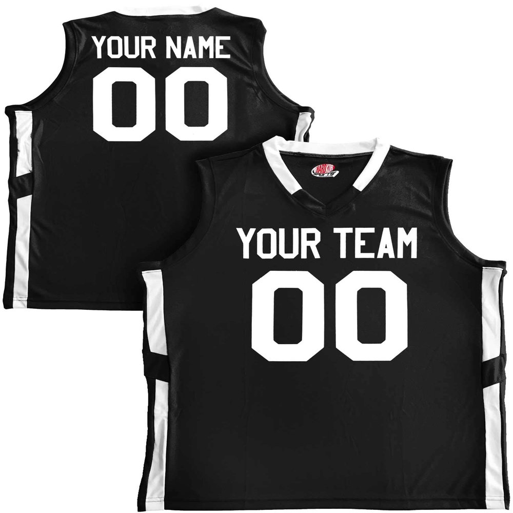Custom Basketball Short Old School Style Black and White Adult 2X-Large