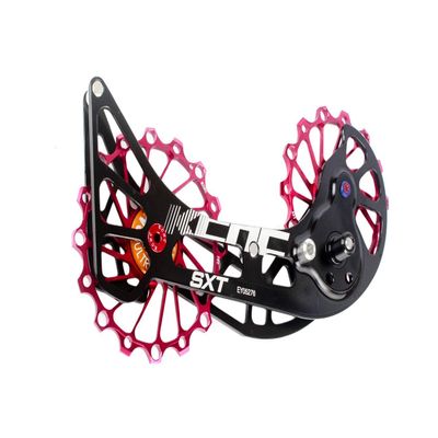 KCNC SXT Mountain eBike Bicycle Bike Oversized Pulley Rear Derailleur Cage OSPW for Shimano Deore XTR XT SLX M9000 M9050 M8000 M8050 M7000 11 Speed use(Red)