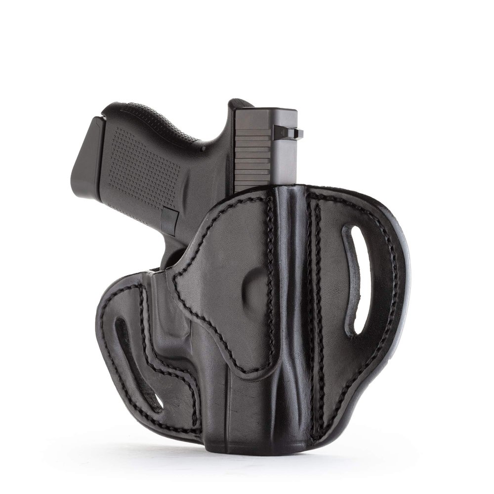 1791 Gunleather Glock 43 Holster, Right Hand OWB G43 Leather Gun Holster for Belts. Fits Glock 43 and Ruger LC9 & Ruger SR22