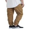 AIRNINE Men's Premium Twill Drop Crotch Jogger Pants S-5XL (Wheat Cargo, Medium) view 2