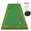 Golf Putting Green/Mat-Golf Training Mat- Professional Golf Practice Mat- Green Long Challenging Putter for Indoor/Outdoor view 1