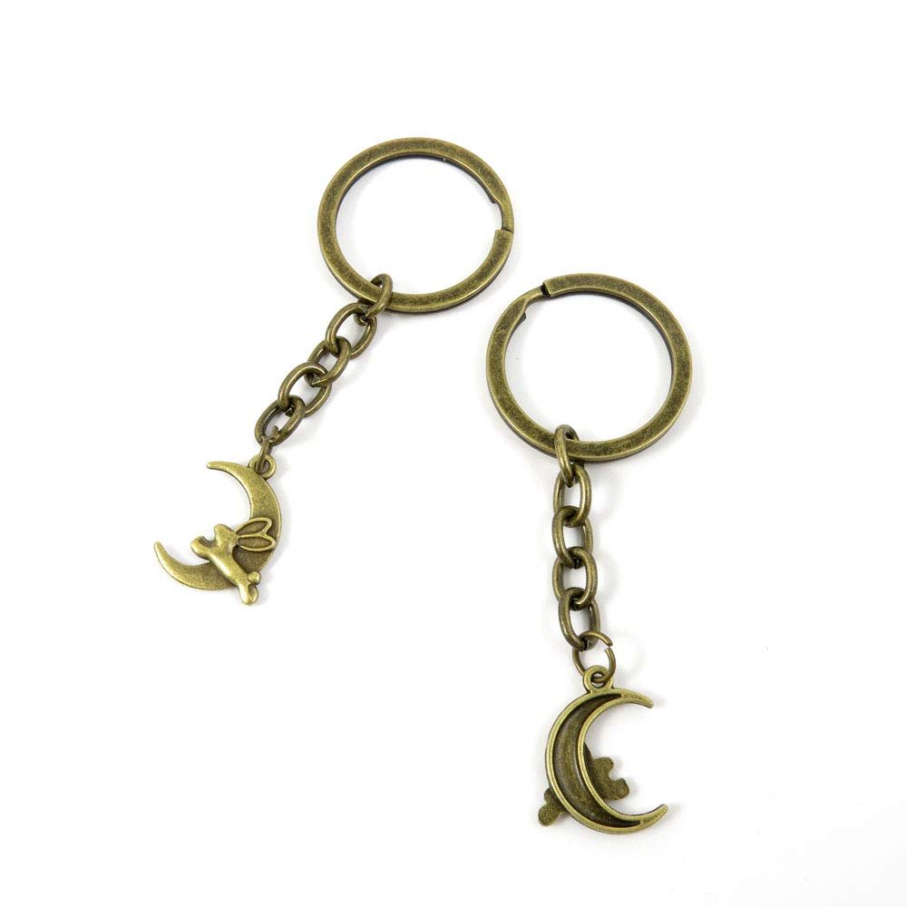 1 Items Keychain Keyring Key Tags Chains Rings Jewelry Bag Charms V2TA2 Rabbit Moon