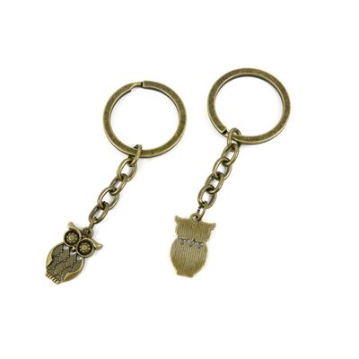 5 Items Keychain Keyring Key Tags Chains Rings Jewelry Bag Charms H6KO6 Owl