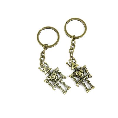 1 Items Keychain Keyring Key Tags Chains Rings Jewelry Bag Charms T0CH2 Hollow Robot