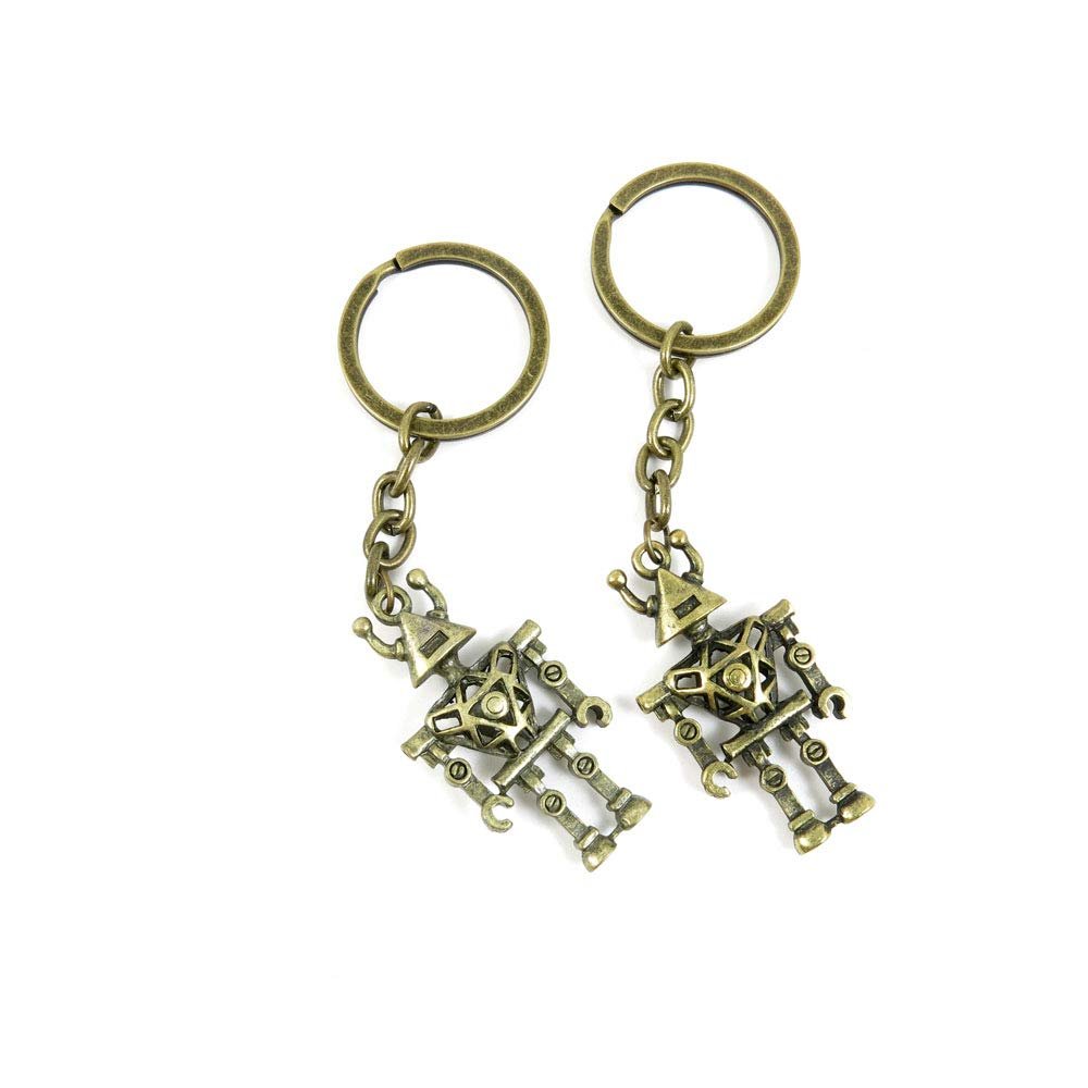 1 Items Keychain Keyring Key Tags Chains Rings Jewelry Bag Charms T0CH2 Hollow Robot