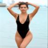 SHEKINI Women's High Cut One Piece Bathing Suit Backless Thong Brazilian Swimsuit (Black, X-Large) view 2