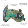 AOUTACC Airsoft Protective Gear Set, Half Face Mesh Mask with Ear Protection and Tactical Goggles for Adult Men Women BBS Paintball Shooting CS Survival Games Cosplay (DW) view 2