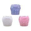 ALVABABY Swim Diapers 3pcs Reuseable Washable & Adjustable for Swimming Lesson & 0-2 Years Purple White Pink 3SWB17 view 1