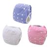 ALVABABY Swim Diapers 3pcs Reuseable Washable & Adjustable for Swimming Lesson & 0-2 Years Purple White Pink 3SWB17 view 2