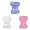 ALVABABY Swim Diapers 3pcs Reuseable Washable & Adjustable for Swimming Lesson & 0-2 Years Purple White Pink 3SWB17 view 3