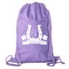 St Patrick's Day Drawstring Backpack Cotton Canvas Backpacks Reusable Gift Bags - 10PK Purple CA2725Patty S2 view 1