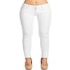 2LUV Women's Stretchy 5 Pocket Skinny Color Uniform Pants Back to School Junior Clothing Apparel White 13 view 1
