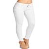 2LUV Women's Stretchy 5 Pocket Skinny Color Uniform Pants Back to School Junior Clothing Apparel White 13 view 2
