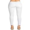 2LUV Women's Stretchy 5 Pocket Skinny Color Uniform Pants Back to School Junior Clothing Apparel White 13 view 3