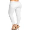 2LUV Women's Stretchy 5 Pocket Skinny Color Uniform Pants Back to School Junior Clothing Apparel White 13 view 4