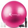 SmarterLife Exercise Ball Yoga Ball for Fitness, Balance, Stability, or Pregnancy, Gym Ball for Core Workout, Physical Therapy, Yoga Ball Chair for Office, Anti-Slip Anti-Burst (65 cm, Fuchsia) view 1