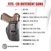 1791 Leather Gun Holster - IWB - Premium Leather Right Handed Holster - Fits Glock 23, 29, 30, 38 / Sig Sauer P220 P226 P229, P229c, P320c, P320 view 3