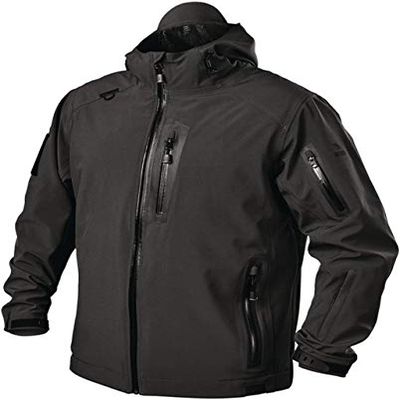 BLACKHAWK! Men's XXXX-Large Black Tactical Softshell JKT Black, Poly Bag