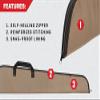 Allen Company Durango Shotgun Case - 52-Inch Soft Gun Bag - Hunting and Shooting Accessories - Tan/Black view 3